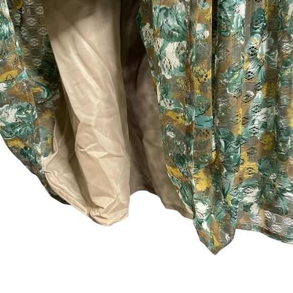 Vintage Kati for Laura Phillips 1970s Maxi Dress Green Blue Floral 12 - Picture 10 of 13